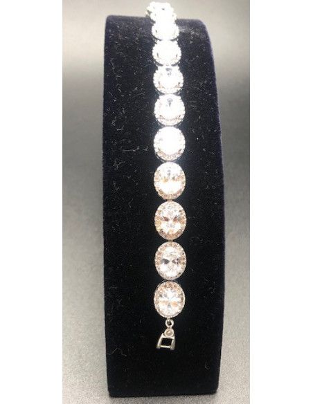 Pulsera cristal colores con circonitas rodio