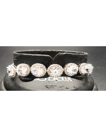 Pulsera cristal colores con circonitas rodio