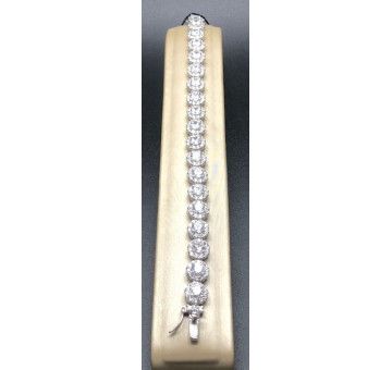 Pulsera plata 20 chatones 2