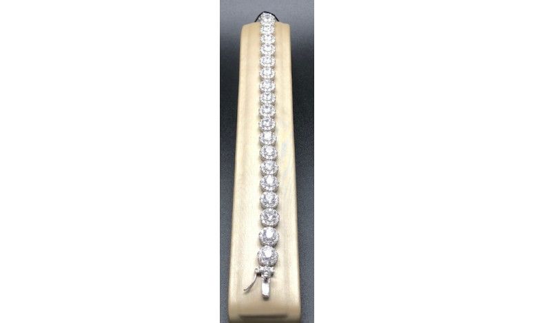 Pulsera plata 20 chatones
