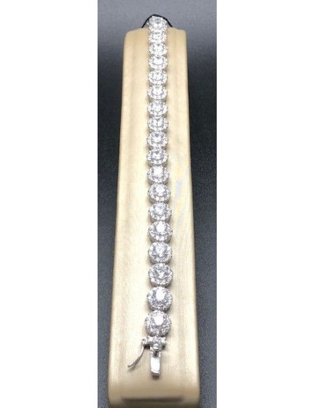 Pulsera plata 20 chatones