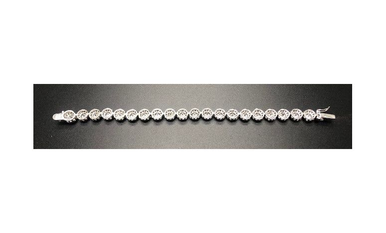 Pulsera plata 20 chatones