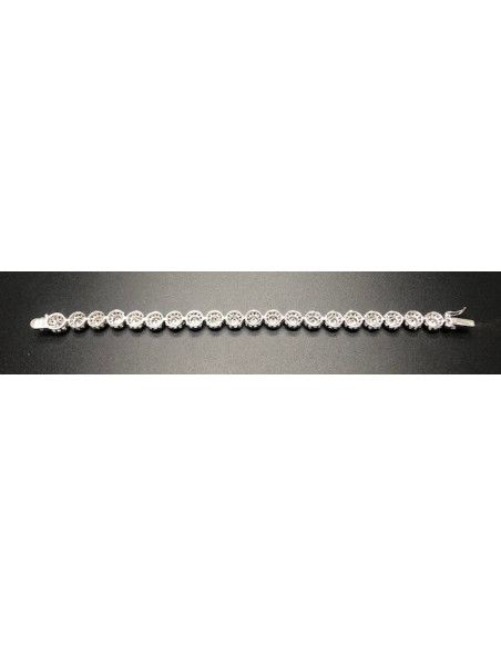 Pulsera plata 20 chatones