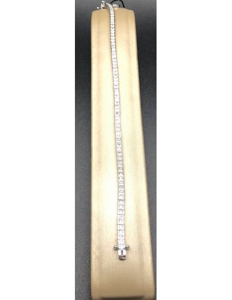 Pulsera plata fina circonitas