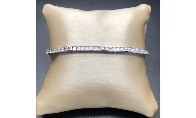 Pulsera plata fina circonitas
