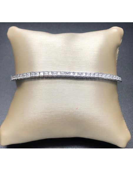Pulsera plata fina circonitas