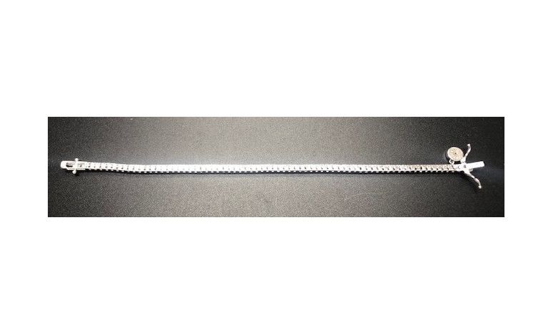 Pulsera plata fina circonitas