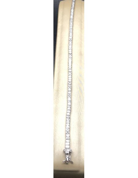 Pulsera plata fina circonitas