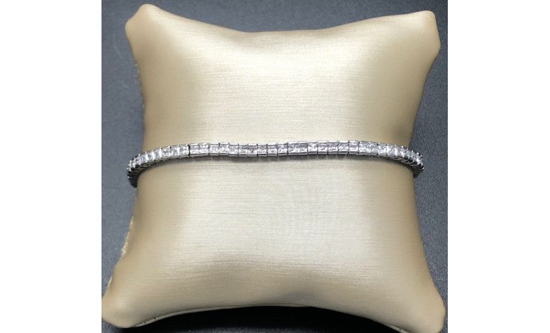 Pulsera plata fina circonitas
