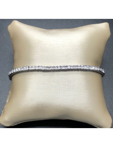 Pulsera plata fina circonitas