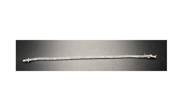 Pulsera plata fina circonitas