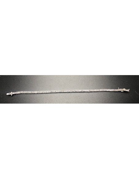 Pulsera plata fina circonitas