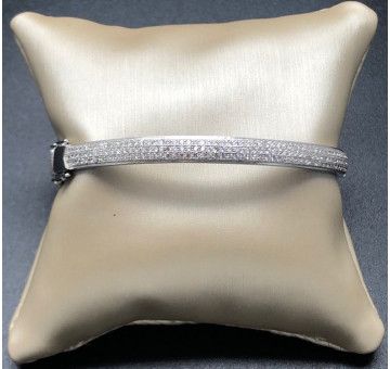 Pulsera plata rígida circonitas 2