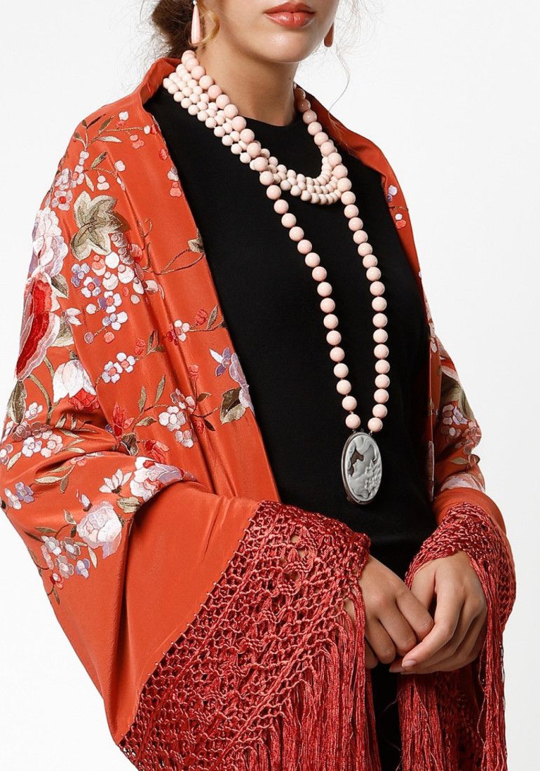 Mantón mano seda 140cm