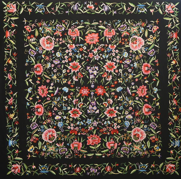 Mantón mano crespón 155cm