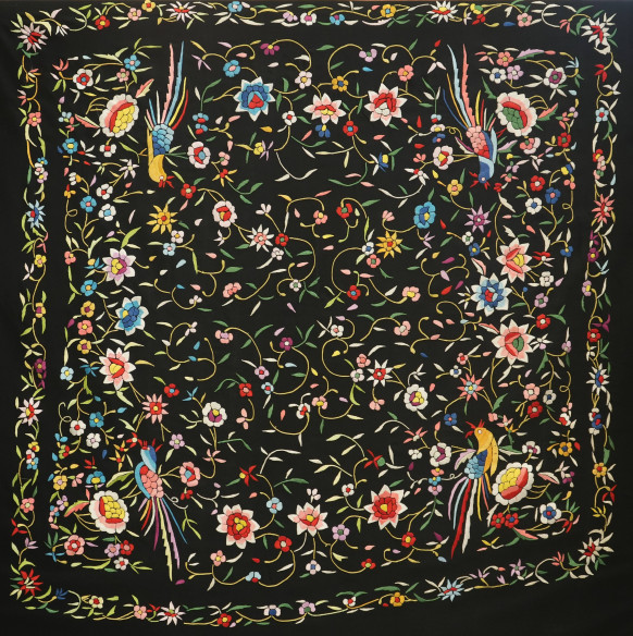 Mantón mano crespón 120cm