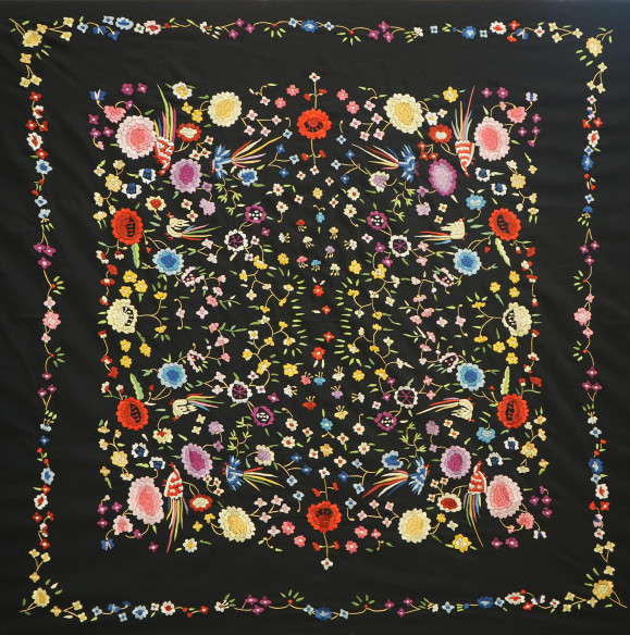 Mantón mano crespón 145cm