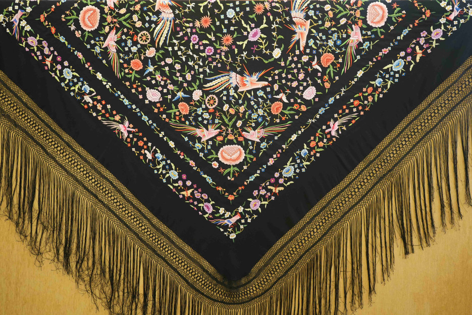 Mantón mano crespón 160cm