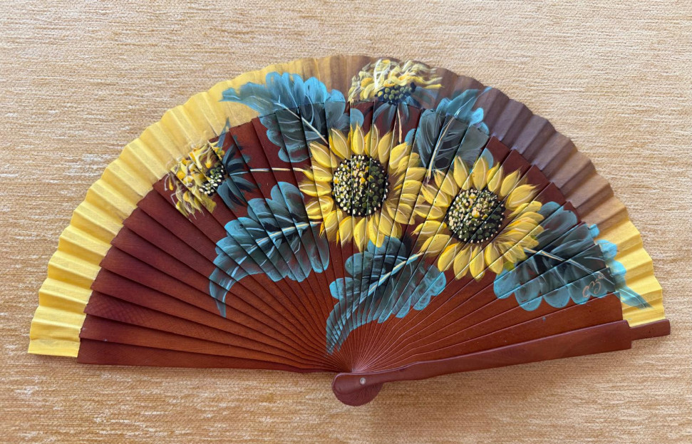 Abanico girasoles peral