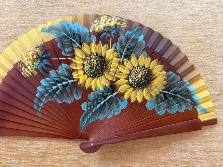 Abanico girasoles peral