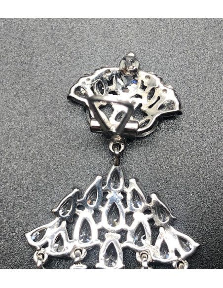 Pendiente plata esmeralda