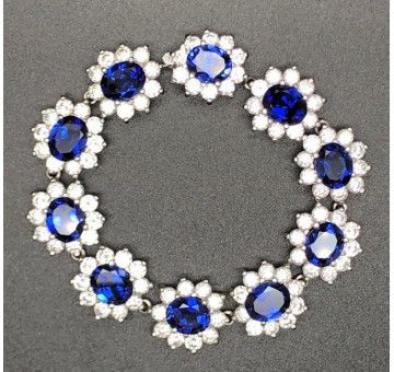 Pulsera zafiro plata 2