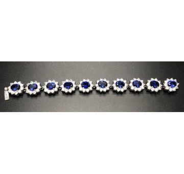 Pulsera zafiro plata