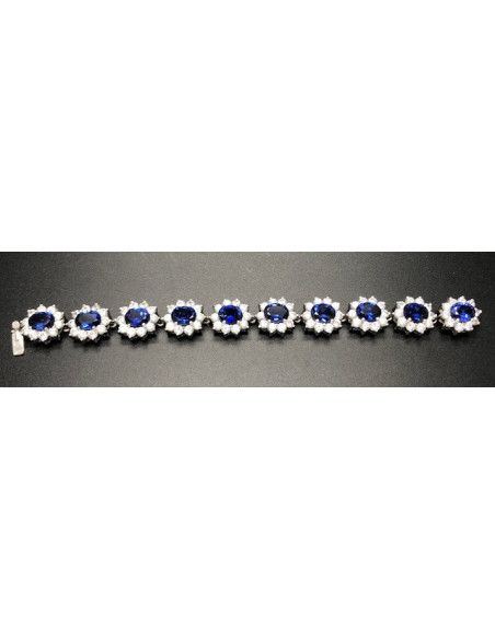 Pulsera zafiro plata