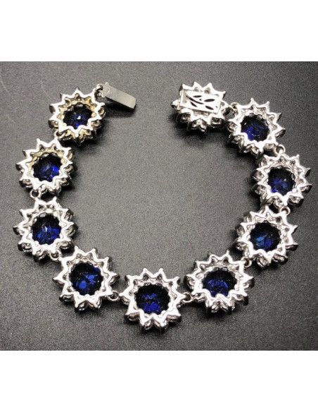 Pulsera zafiro plata