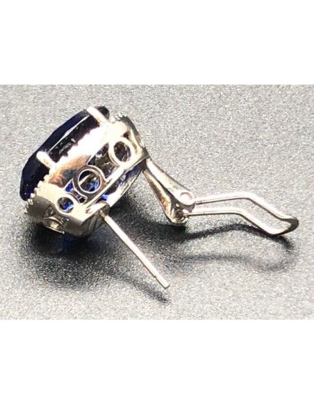 Pendiente zafiro plata